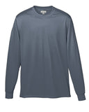 Augusta Sportswear-788-Adult Wicking Long-Sleeve T-Shirt-GRAPHITE