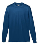 Augusta Sportswear-788-Adult Wicking Long-Sleeve T-Shirt-NAVY