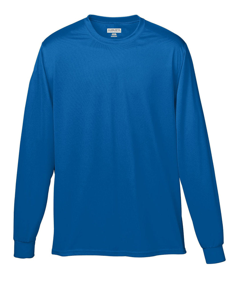 Augusta Sportswear-788-Adult Wicking Long-Sleeve T-Shirt-ROYAL