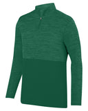 Augusta Sportswear-AG2908-Adult Shadow Tonal Heather Quarter-Zip Pullover-DARK GREEN