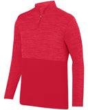 Augusta Sportswear-AG2908-Adult Shadow Tonal Heather Quarter-Zip Pullover-RED