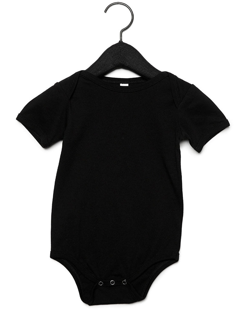 Bella + Canvas-100B-Infant Jersey Short-Sleeve One-Piece-BLACK