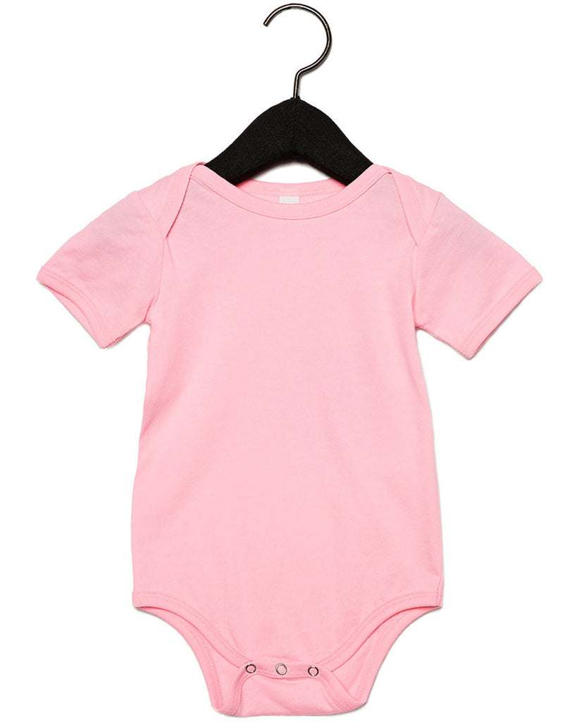 Bella + Canvas-100B-Infant Jersey Short-Sleeve One-Piece-PINK
