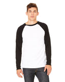 Bella + Canvas-3000C-Mens Jersey Long-Sleeve Baseball T-Shirt-WHITE/ BLACK
