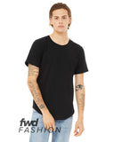 Bella + Canvas-3003C-FWD Fashion Mens Curved Hem Short Sleeve T-Shirt-BLACK
