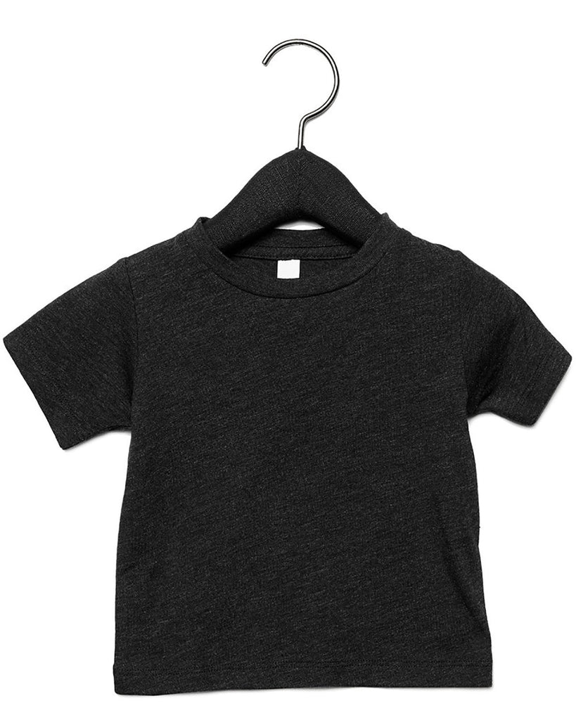 Bella + Canvas-3413B-Infant Triblend Short Sleeve T-Shirt-CHAR BLK TRIBLND