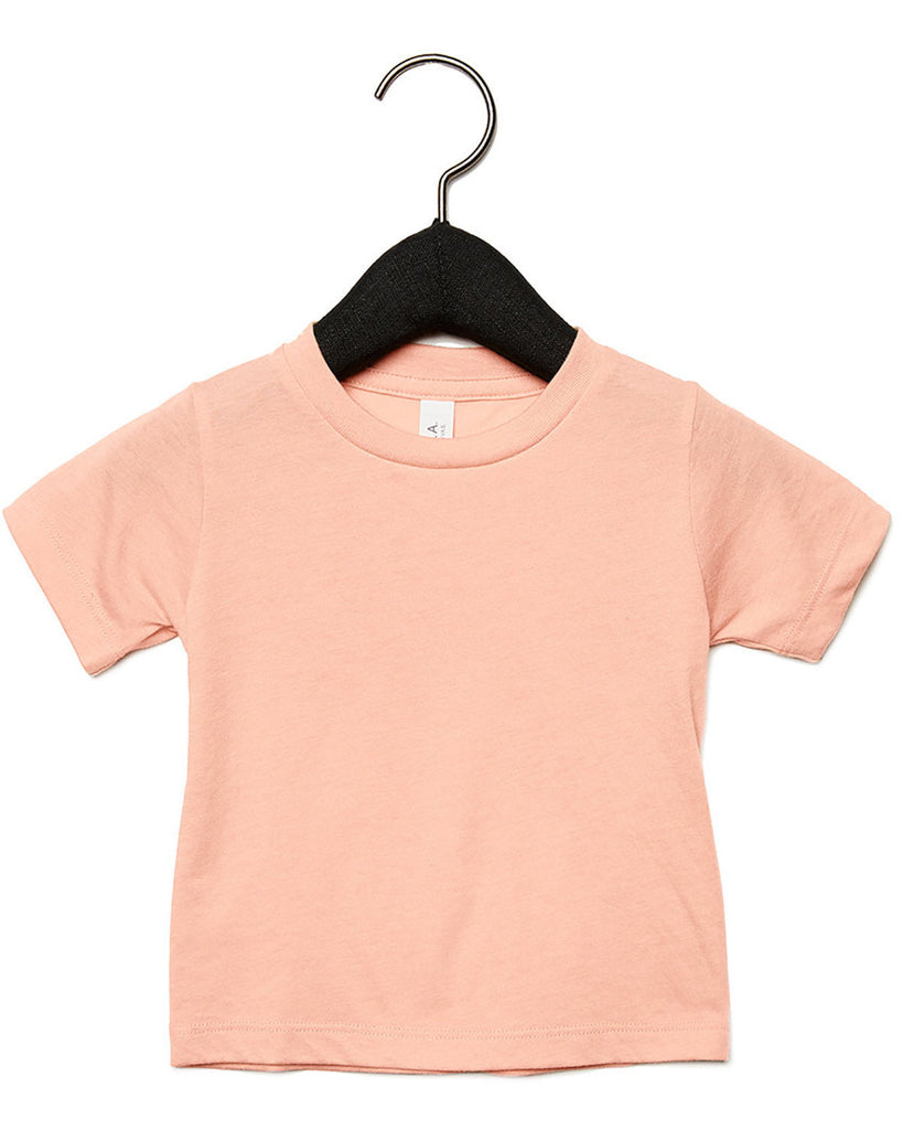 Bella + Canvas-3413B-Infant Triblend Short Sleeve T-Shirt-PEACH TRIBLEND