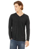 Bella + Canvas-3425-Unisex Jersey Long-Sleeve V-Neck T-Shirt-CHAR BLK TRIBLND