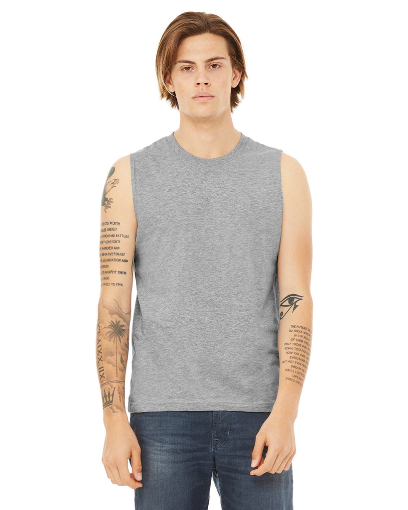 Bella + Canvas-3483-Unisex Jersey Muscle Tank-ATHLETIC HEATHER