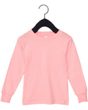 Bella + Canvas-3501T-Youth Toddler Jersey Long Sleeve T-Shirt-PINK