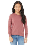 Bella + Canvas-3501Y-Youth Jersey Long-Sleeve T-Shirt-HEATHER MAUVE