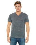 Bella + Canvas-3655C-Unisex Textured Jersey V-Neck T-Shirt-CHARCOAL MARBLE