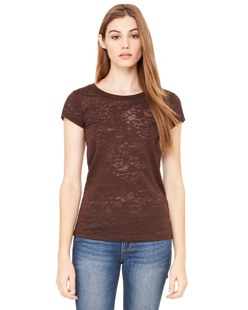 Bella + Canvas-8601-Ladies Burnout Short-Sleeve T-Shirt-BROWN