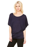 Bella + Canvas-8821-Ladies Flowy Draped Sleeve Dolman T-Shirt-MIDNIGHT