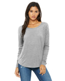 Bella + Canvas-8852-Ladies Flowy Long-Sleeve T-Shirt with 2x1 Sleeves-ATHLETIC HEATHER