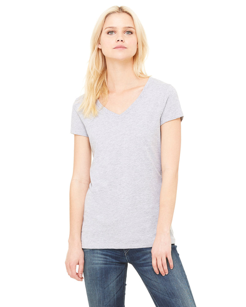 Bella + Canvas-B6005-Ladies Jersey Short-Sleeve V-Neck T-Shirt-ATHLETIC HEATHER