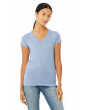 Bella + Canvas-B6005-Ladies Jersey Short-Sleeve V-Neck T-Shirt-BABY BLUE