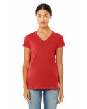Bella + Canvas-B6005-Ladies Jersey Short-Sleeve V-Neck T-Shirt-RED