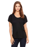 Bella + Canvas-B8801-Ladies Flowy Raglan T-Shirt-BLACK