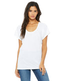 Bella + Canvas-B8801-Ladies Flowy Raglan T-Shirt-WHITE