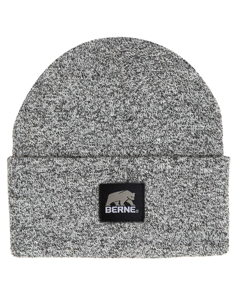 Berne-H150-Heritage Knit Cuff Cap-BLACK/ WHITE
