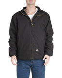 Berne-JL17-Mens Flagstone Flannel-Lined Duck Jacket-BLACK