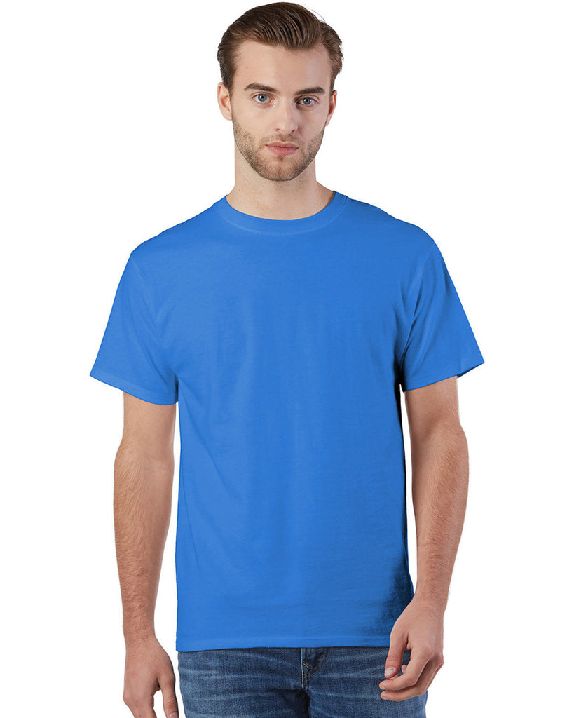 Champion-CP10-Adult Ringspun Cotton T-Shirt-BLUEBELL BREEZE