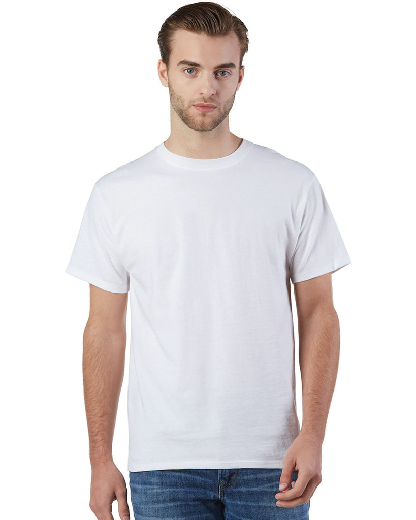 Champion-CP10-Adult Ringspun Cotton T-Shirt-WHITE