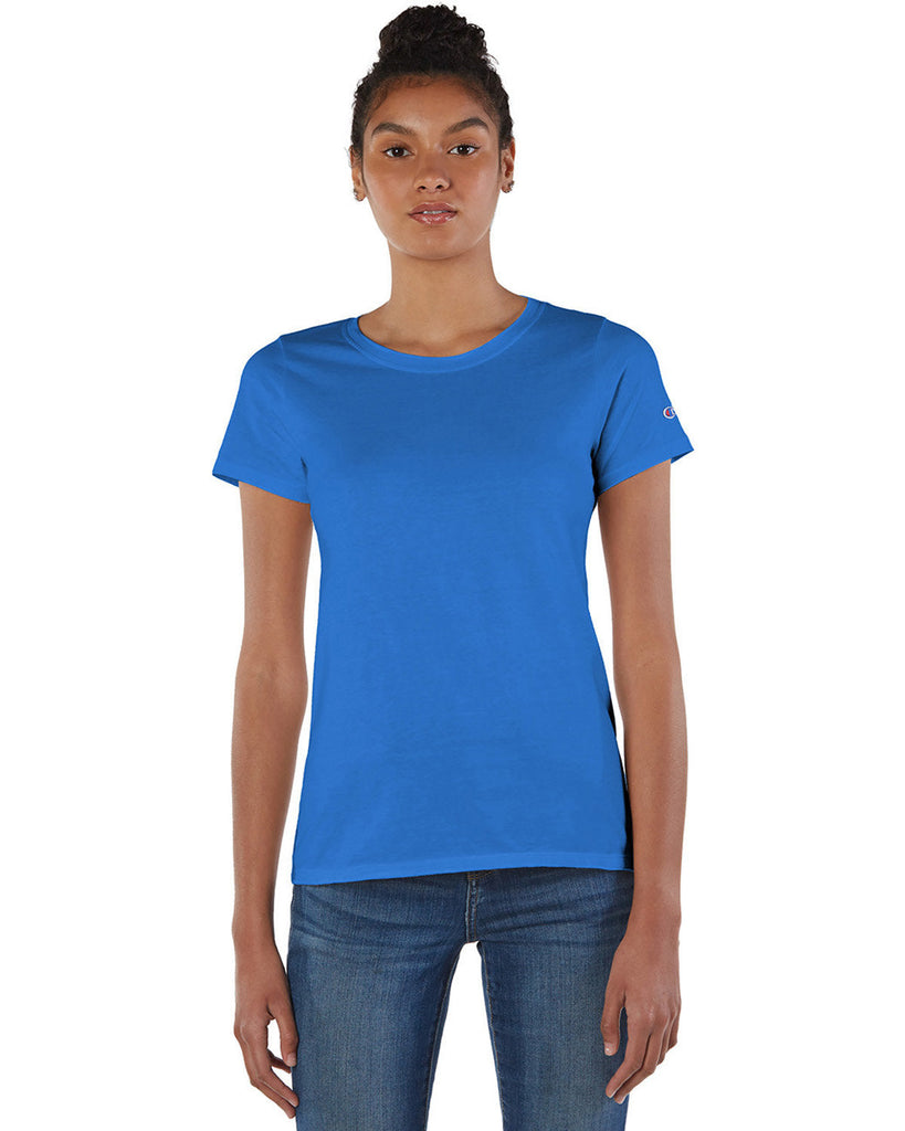Champion-CP20-Ladies Ringspun Cotton T-Shirt-BLUEBELL BREEZE