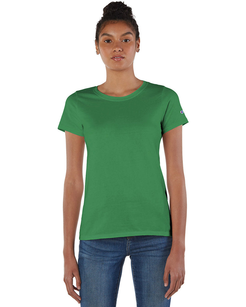 Champion-CP20-Ladies Ringspun Cotton T-Shirt-KELLY GREEN