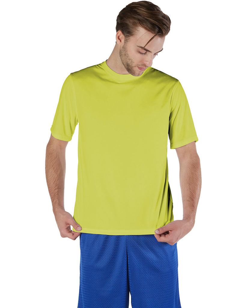 Champion-CW22-Adult 4.1 oz. Double Dry Interlock T-Shirt-SAFETY GREEN