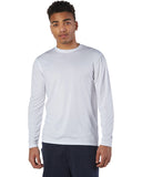 Champion-CW26-Adult 4.1 oz. Double Dry Long-Sleeve Interlock T-Shirt-WHITE