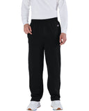 Champion-P800-Adult Powerblend Open-Bottom Fleece Pant with Pockets-BLACK