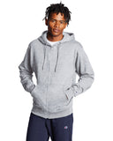 Champion-S800-Adult Powerblend Full-Zip Hooded Sweatshirt-LIGHT STEEL