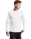 Champion-T453-Unisex Heritage Long-Sleeve T-Shirt-WHITE