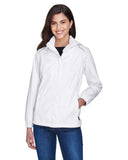 Core 365-78185-Ladies Climate Seam-Sealed Lightweight Variegated Ripstop Jacket-WHITE