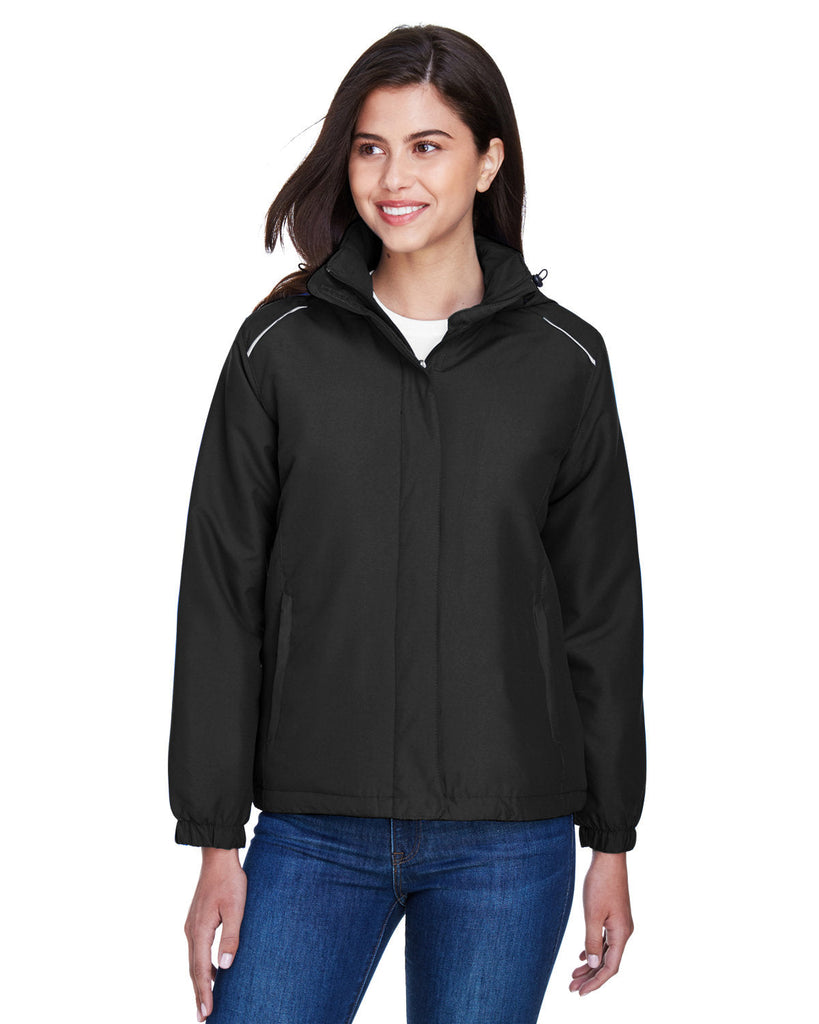 Core 365-78189-Ladies Brisk Insulated Jacket-BLACK