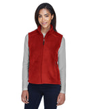 Core 365-78191-Ladies Journey Fleece Vest-CLASSIC RED