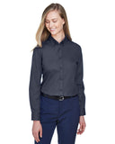 Core 365-78193-Ladies Operate Long-Sleeve Twill Shirt-CARBON