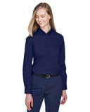 Core 365-78193-Ladies Operate Long-Sleeve Twill Shirt-CLASSIC NAVY