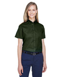 Core 365-78194-Ladies Optimum Short-Sleeve Twill Shirt-FOREST