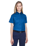 Core 365-78194-Ladies Optimum Short-Sleeve Twill Shirt-TRUE ROYAL
