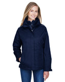 Core 365-78205-Ladies Region 3-in-1 Jacket with Fleece Liner-CLASSIC NAVY