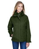 Core 365-78205-Ladies Region 3-in-1 Jacket with Fleece Liner-FOREST