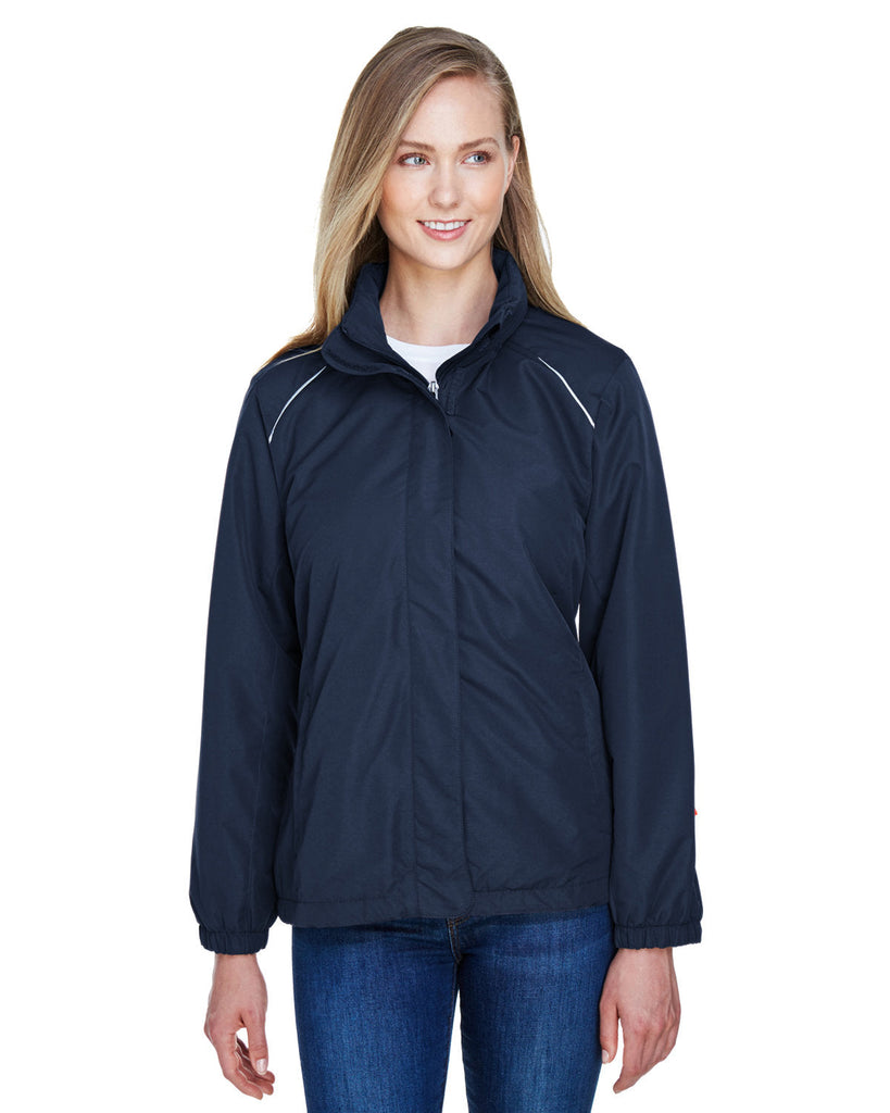 Core 365-78224-Ladies Profile Fleece-Lined All-Season Jacket-CLASSIC NAVY