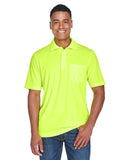 Core 365-88181P-Mens Origin Performance Piqué Polo with Pocket-SAFETY YELLOW