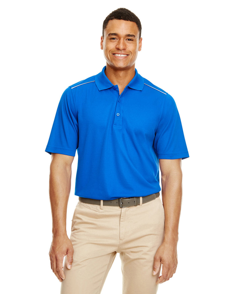 Core 365-88181R-Mens Radiant Performance Piqué Polo with Reflective Piping-TRUE ROYAL