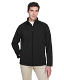 Core 365-88184T-Mens Tall Cruise Two-Layer Fleece Bonded Soft Shell Jacket-BLACK