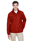 Core 365-88185-Mens Climate Seam-Sealed Lightweight Variegated Ripstop Jacket-CLASSIC RED