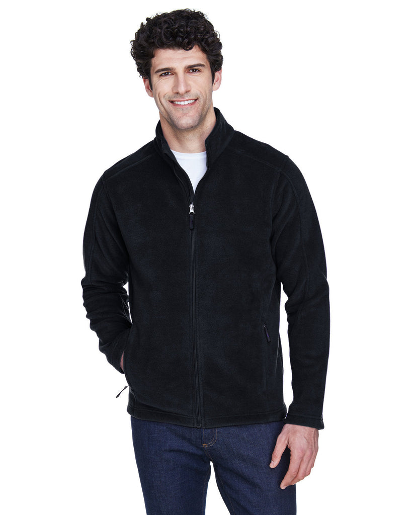Core 365-88190T-Mens Tall Journey Fleece Jacket-BLACK